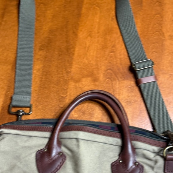 L.L. Bean Vintage Heritage Waxed Canvas Olive Green Briefcase/Laptop Bag - Picture 16 of 16